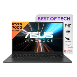 ASUS Vivobook Go 15 (2023), AMD Ryzen 5 7520U, 15.6" (39.62 cm) FHD, Thin and Light Laptop (16GB/512GB SSD/Integrated Graphics/Windows 11/Office 2021/Black/1.8 Kg), E1504FA-NJ549WS image 1