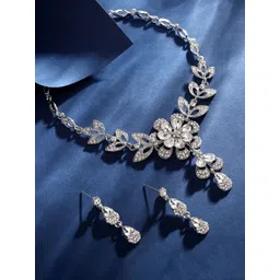 Atasi International Silver-Plated Stone Studded Jewellery Set-picture-32