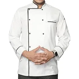 atcx Full Sleeve Chef Coat For Men Blended Coton Relaxed Chef Coat For Men and Women Cooking Uniform Chef Apron For kitchen Dress Cooking Uniform Pack Of 1-picture-38