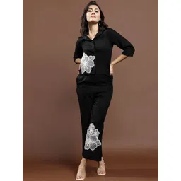 Athena Embellished Shirt & Trousers Co-Ord image 1