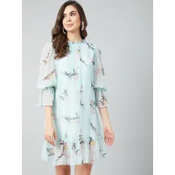 Athena Floral Printed A-Line Dress-picture-32