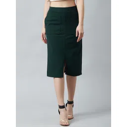 Athena Green Pencil Midi Skirt-picture-14