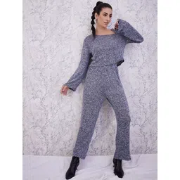 Athena Self Design Top With Flared Trousers Co-Ords-picture-26