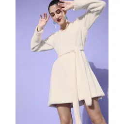 Athena White A-Line Mini Dress-picture-34