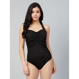 Athena Women Black Solid Swimwear-picture-21