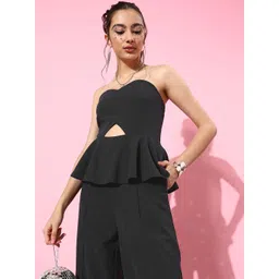 Athena Women Charcoal Solid Cut Out Jumpsuit-picture-24