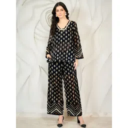 Athena Women Ethnic Motifs Printed Kurti with Palazzos-picture-28