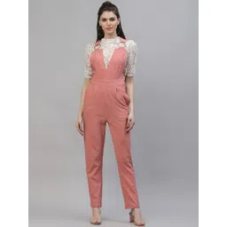 Athena Women Pink Solid Basic Jumpsuit-picture-43