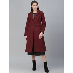 Athena Women Single-Breasted Wrap Coat With Leather Belt-picture-19