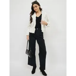 Athena Women Striped Pea Coats-picture-38