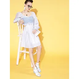 Athena Women Stunning Blue Tie and Dye Cut-Out Dress-picture-32