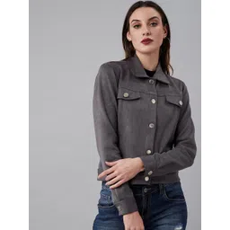 Athena Women Suede Open Front Jacket-picture-33