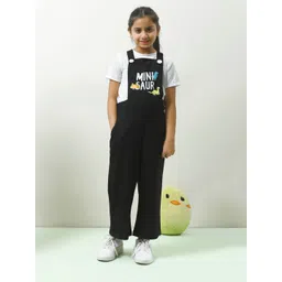 Athena Girl Printed Cotton Dungaree-picture-47