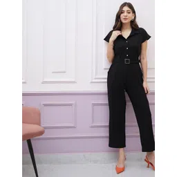 Athena Immutable Shirt Collar Short Sleeves Basic Jumpsuit-picture-21