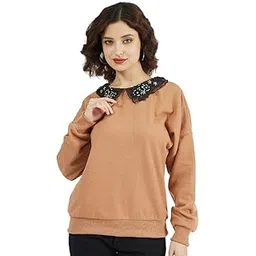athena lifestyle Women and Girls Cotton Regular Long Sleeves Round Neck Ribbed Knitted Casual Sweatshirt-picture-17