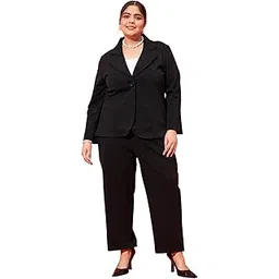 athena lifestyle Women and Girls Polyester Button Solid V-Neck Long Sleeves regular fit Coat and Trousers Co-Ords Set-picture-25