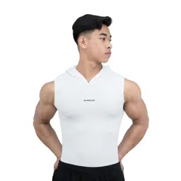 Athflex Men Sleeveless Assassin Compression Fit Hoodie Tank Nylon-Spandex-picture-21