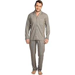 athlet Men’s Cotton Hosiery Night Suit Pyjama Set – Classic Collar, Full Sleeves, Regular Fit Nightwear, Front Button Shirt and Pajama with Pockets, Lightweight, All-Weather Lounge and Sleepwear Co-Ord Set-picture-24