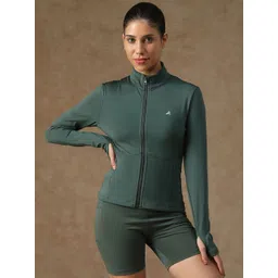 ATHLISIS Women Stand Collar Solid Sporty Jacket-picture-14