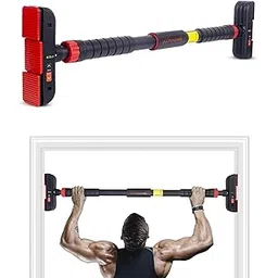 Athmonk No Screw Pull Up Bar Rod for Home Door Mounted - Hanging Exercise Equipment Gym Workout for Men Women - Height Increase Kids - 200kg Load - 75-110 cm Adjustable - Heavy Duty Carbonised Steel-picture-10