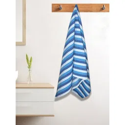 Athom Living Blue & White 1 Striped Cotton 210 GSM Bath Towel-picture-18