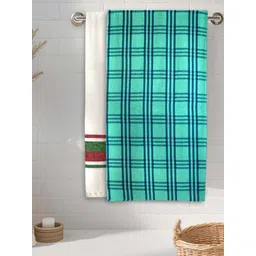 Athom Living Green & White 2 Pieces Cotton 210 GSM Bath Towels-picture-36