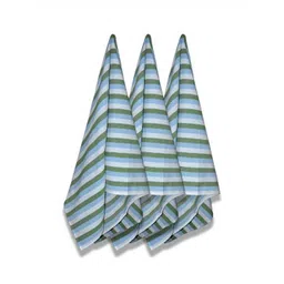 Athom Living Green & White 3 Striped Cotton 210 GSM Bath Towel image 3