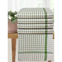 Athom Living Green & White 5 Pcs Striped Cotton 210 GSM Bath Towel-picture-27
