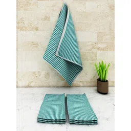 Athom Living Green & White 6 Pieces 325 GSM Cotton Kitchen Towel Set-picture-33