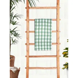 Athom Living Green & White Printed Cotton 210 GSM Bath Towel-picture-21