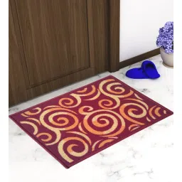 athom living Multicolor Abstract Nylon 14x22 Inches AntiSkid 3 Door Mats-picture-21