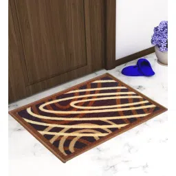 athom living Multicolor Abstract Nylon 14x22 Inches AntiSkid 4 Door Mats-picture-10