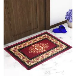 athom living Multicolor Abstract Nylon 14x22 Inches AntiSkid 4 Door Mats-picture-23