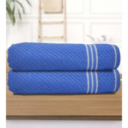 athom living Multicolor Cotton Solid 500 GSM Bath Towels (Pack of 2)-picture-23