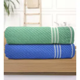 athom living Multicolor Cotton Solid 500 GSM Bath Towels (Pack of 2)-picture-15