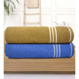 athom living Multicolor Cotton Solid 500 GSM Bath Towels (Pack of 2)-picture-25