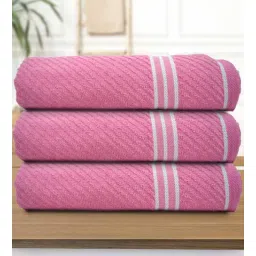 athom living Multicolor Cotton Solid 500 GSM Bath Towels (Pack of 3)-picture-19