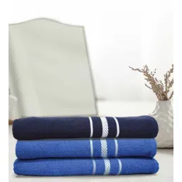 athom living Multicolor Cotton Solid 500 GSM Bath Towels (Pack of 3)-picture-28