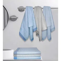 athom living Multicolour Cotton Striped 220 GSM Bath Towels 6 Pc-picture-23