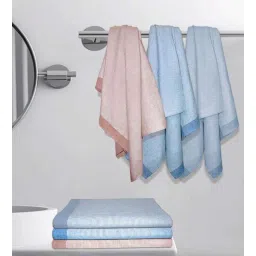 athom living Multicolour Cotton Striped 220 GSM Bath Towels 6 Pc-picture-38