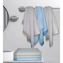 athom living Multicolour Cotton Striped 220 GSM Bath Towels 6 Pc-picture-26