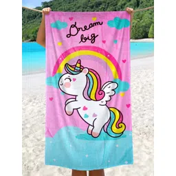 Athom Living Pink & Blue 1 Printed Cotton 350 GSM Bath Towel-picture-11