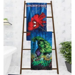 Marvel The Hulk & Spiderman Kids 350 GSM Bath Towel (Set of 2) by Athom Living-picture-41