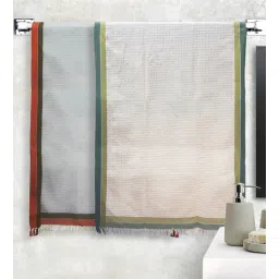 Multicolor 100% Cotton Solid 220 GSM Towels (Set of 2) by Athom Living-picture-36