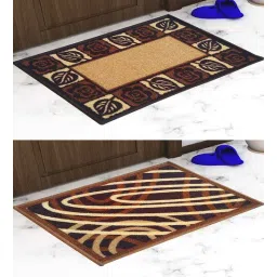 Multicolor Abstract Nylon 14x22 Inches AntiSkid 2 Door Mats By Athom Living-picture-10