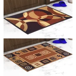 Multicolor Abstract Nylon 14x22 Inches AntiSkid 2 Door Mats By Athom Living-picture-16