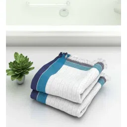White Waffle Border 210 GSM 100% Cotton Bath Towel (Set of 2) by Athom Living-picture-18