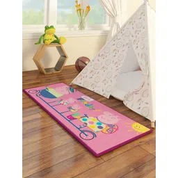 Athom Trendz Kids Pink & Yellow Cartoon Characters Printed Floor Runner-picture-33