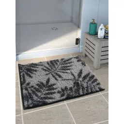 Athom Trendz Set of 2 Grey Patterned Anti Slip Bath Rugs-picture-10