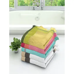 Athom Trendz Set Of 5 Striped Pure Cotton 210 GSM Bath Towels-picture-32